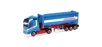 Herpa 320986 - H0 - Volvo GL 20 30ft Drucksilo-Sattelzug Köbrunner